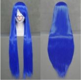 Peruca Azul Lisa 100cm - FRETE GRATIS