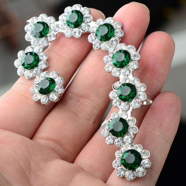 Ear Cuff Pedras Verdes - FRETE GRATIS